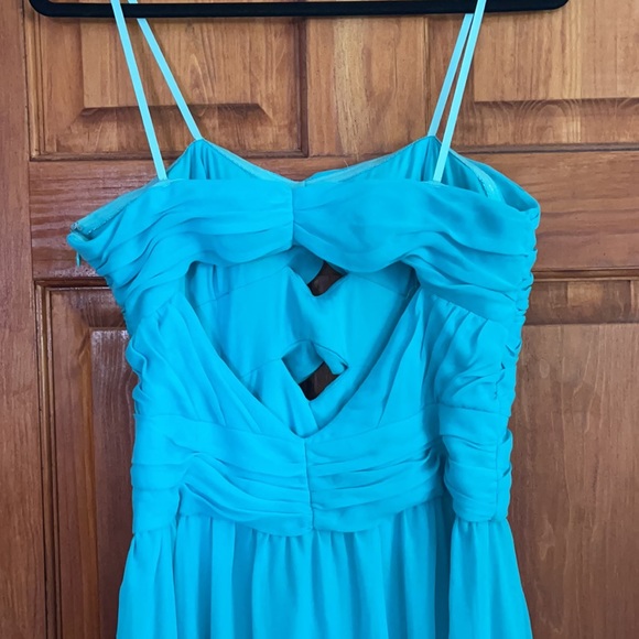 Maxi Chiffon Strapless Dress with Slit - Picture 4 of 7